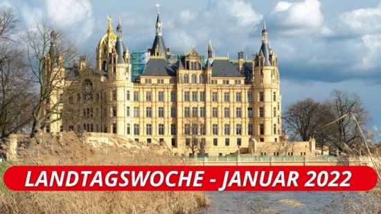 Schweriner Schloss als Hintergrund